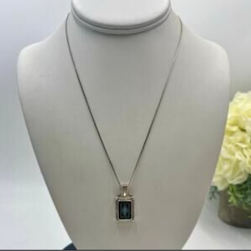 Aurora Borealis S925 Sterling silver pendant necklace. New. - Picture 9 of 13